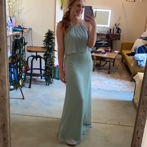 Size 6 David’s Bridal sage green sleeveless bridesmaid dress